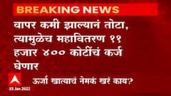 electricity bill : ऊर्जा खात्याच्या कोलांटी उडी सुरूच,डबघाईला महावितरण,कर्जाचा डोंगर : ABP Majha