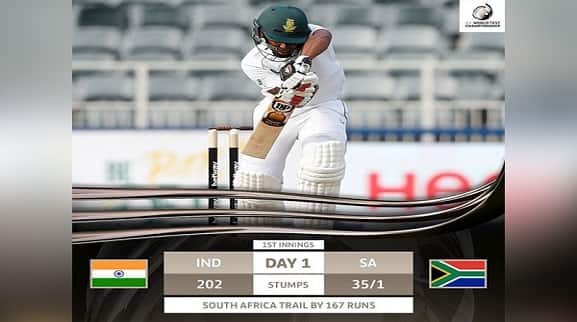 IND vs SA, 2nd Test: South African bowlers dominated Day one, India made 202 runs, total 11 wickets fell Ind vs SA, 2nd Test Match Highlights : প্রথম দিনে দাপট দেখালেন দক্ষিণ আফ্রিকার বোলাররা, টেস্টের রোমাঞ্চ বাড়িয়ে পড়ল ১১ উইকেট