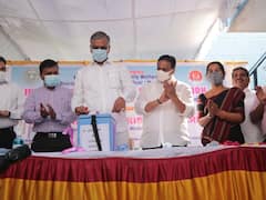 IN PICS | Telangana Health Minister Harish Rao Launches Vaccination Drive For 15-18 Years Olds