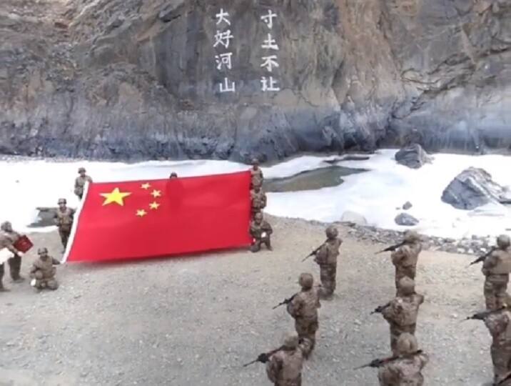 India China tension China released video showing the Chinese flag at Galwan valley India China : चीनची आणखी एक आगळीक? गलवान खोऱ्यामध्ये चिनी झेंडा फडकवल्याचा दावा