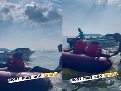 Watch: राफ्टिंग बोट पर स्वैग में बैठना लड़कों को पड़ा भारी, लोग बोले- मजा शुरू होने से पहले ही हो गया खत्म!