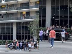 Viral video : 'पैशांचा पाऊस'; इमारतीवरून उडून आले पैसे; व्हिडीओ पाहून नेटकरी थक्क