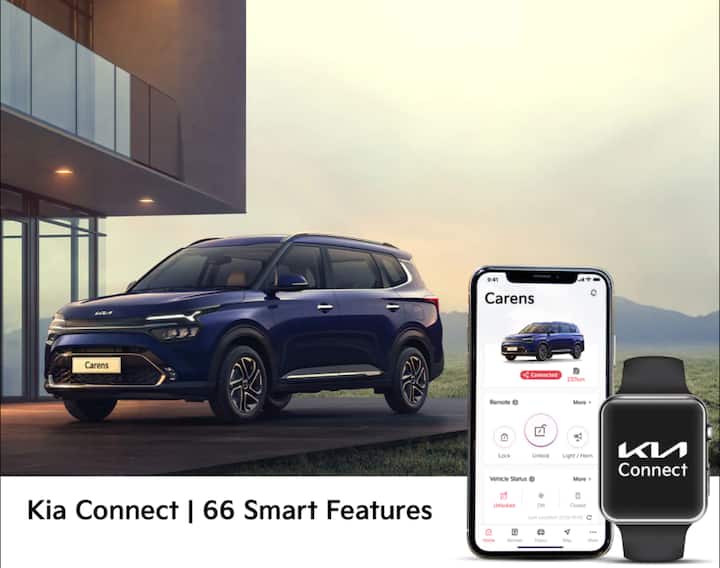 कैरेंस को किआ कनेक्ट भी मिलता है जो नेविगेशन, व्हिकल मैनेजमेंट, सेफ्टी के साथ 66 कनेक्टेड फीचर्स  से लैस है।