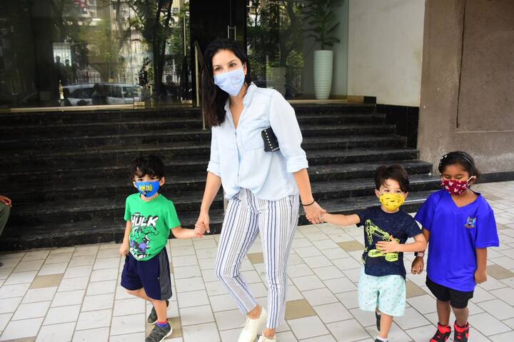 Sunny was struck with the idea of adoption after she visited an orphanage in Mumbai. Being a mother to three kids, she sees it as God’s plan. All Image Courtesy: Manav Manglani
