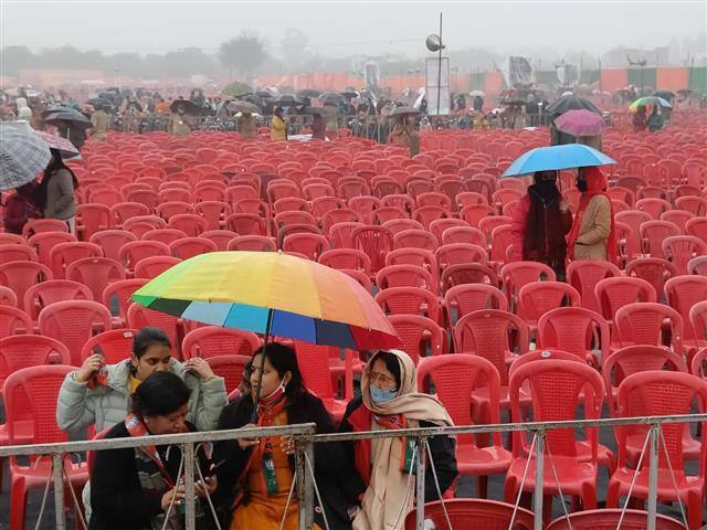 Prime Minister Narendra Modi's Ferozepur rally flop due Rain in punjab ਮੋਦੀ ਦੀ ਫਿਰੋਜ਼ਪੁਰ ਰੈਲੀ ਹੋਈ 'ਇੰਦਰ ਦੇਵਤਾ' ਦੇ ਕਹਿਰ ਦਾ ਸ਼ਿਕਾਰ