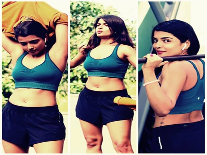 Actress Ashna Zaveri shares work out video in Instagram - Watch Video Watch Video:  ‘மகிழ்ச்சியான ஹார்மோன்’  - கவர்ச்சியான டிரஸ்ஸில் தாறுமாறான ஒர்க் அவுட் ... -  நடிகையின்  வைரல் வீடியோ..!