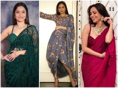 Ankita Lokhande Photo: अंकिता लोखंडे की साड़ी में दिलकश अदाएं, तस्वीरें देख नजरें हटाना हो जाएगा मुश्किल