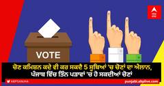 ਚੋਣ ਕਮਿਸ਼ਨ ਕਦੇ ਵੀ ਕਰ ਸਕਦੈ 5 ਸੂਬਿਆਂ 'ਚ ਚੋਣਾਂ ਦਾ ਐਲਾਨ, ਪੰਜਾਬ ਵਿੱਚ ਤਿੰਨ ਪੜਾਵਾਂ ਵਿੱਚ ਹੋ ਸਕਦੀਆਂ ਹਨ ਚੋਣਾਂ