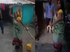 पुलिस से बचने के लिए महिला ने लिया मां दुर्गा का 'अवतार', त्रिशूल और तलवार देख चौंक गए सिपाही