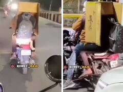 Watch: बाइक पर ठंड से बचने के लिए निकाला गजब जुगाड़, देखकर आप भी कहेंगे- ‘कहां से आते हैं ऐसे लोग’