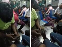 Watch : ट्रेन में सीट पर बैठे-बैठ सो रहा था शख्स, अचानक लगा झटका और फिर ऐसा हुआ कि डर गए सब