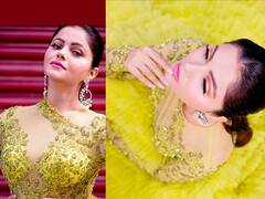 Rubina Dilaik Photo : पिवळ्या रंगाच्या लेहंग्यामध्ये रुबीनाचा ग्लॅमरस अंदाज