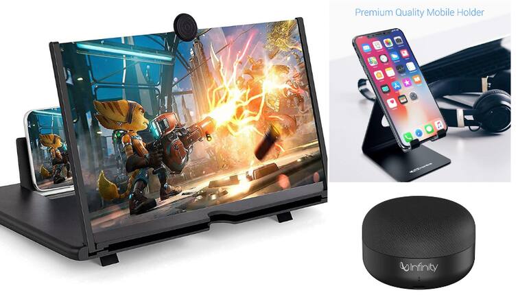 Amazon Offer on Mobile accessories Mobile holder Mobile magnifier Screen Expanders speaker for mobile Amazon Deal: इस Screen Expander से मोबाइल स्क्रीन को 10 इंच के टैबलेट जितना बड़ा बनाएं, कीमत 400 रुपये से भी कम