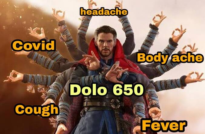 Dolo 650 Netizens shares meme fest after rise in COVID19 #Dolo 650 trends on social media Dolo 650 : 'डोला रे डोला'... कोरोनाच्या टेन्शनमध्ये 'डोलो'च्या भन्नाट मिम्सची लाट