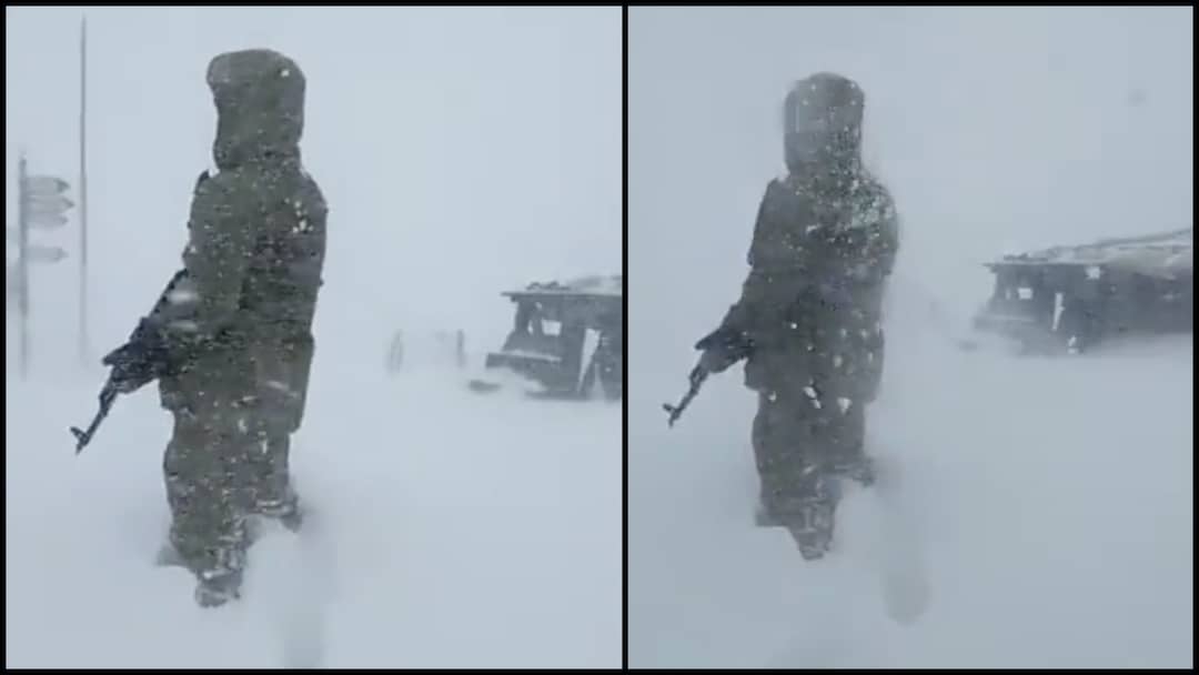Watch: Video Of Indian Solider In Heavy Snowfall At LOC Winning Netizens' Hearts Watch: Video Of Indian Solider In Heavy Snowfall At LOC Winning Netizens' Hearts