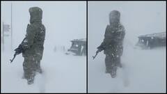 Watch: Video Of Indian Solider In Heavy Snowfall At LOC Winning Netizens' Hearts