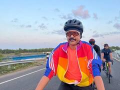 MK stalin morning bicycle ride: முதலமைச்சர் ஸ்டாலினின் சைக்கிளிங் போட்டோஸ்