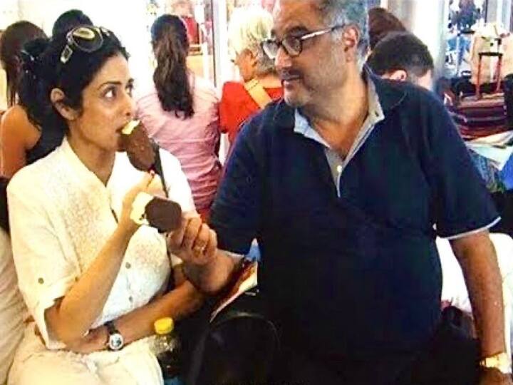 Boney Kapoor Latest post on instagram shares photo with wife sridevi eating ice cream Boney Kapoor Sridevi Photo: 'बहुत कुछ जो एक-सा था हमारे दरमियां',  Sridevi संग फोटो शेयर कर बोनी कपूर ने कही ये बात