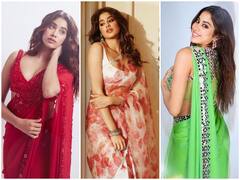 Janhvi Kapoor Photos: जाह्नवी कपूर साड़ी में लगती हैं अप्सरा से भी ज्यादा खूबसूरत, तस्वीरों से नजरें हटाना हो जाएगा मुश्किल