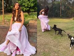 Watch: Nia Sharma के लिए परेशानी का सबब बन गया ये लहंगा, यूं कुत्तों से जान बचाती दिखीं