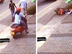 Watch: हेवी ड्राइवर निकली ये लड़की, स्कूटी में लगाया ब्रेक तो हुआ कुछ ऐसा कि रुक गई बस