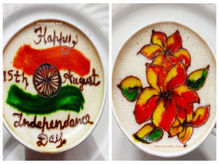 Painting on Coffee: कुछ ही पलों में कॉफी के झाग पर किसी की भी तस्वीर बना देती हैं जोधपुर की अनुराधा