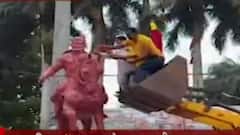 सिंदखेडराजा येथील राजे लखोजी जाधव राजवाड्यासमोर अज्ञातांनी बसवला शिवारायांचा पुतळा