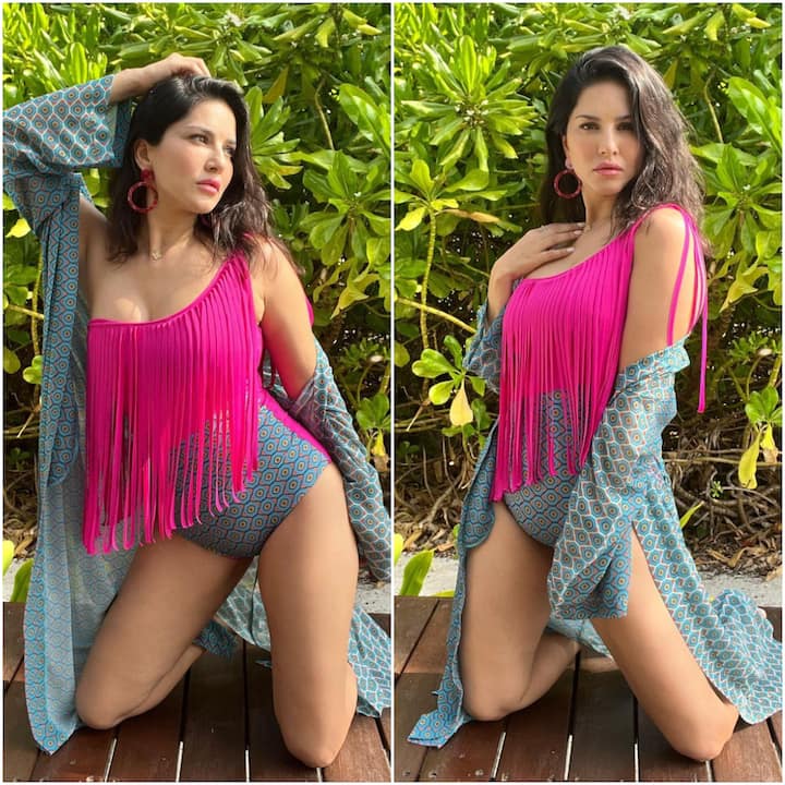 Actress Sunny Leone is raising the temperature in the gorgeous pictures that she dropped on Instagram. The actress is currently vacationing in Maldives.