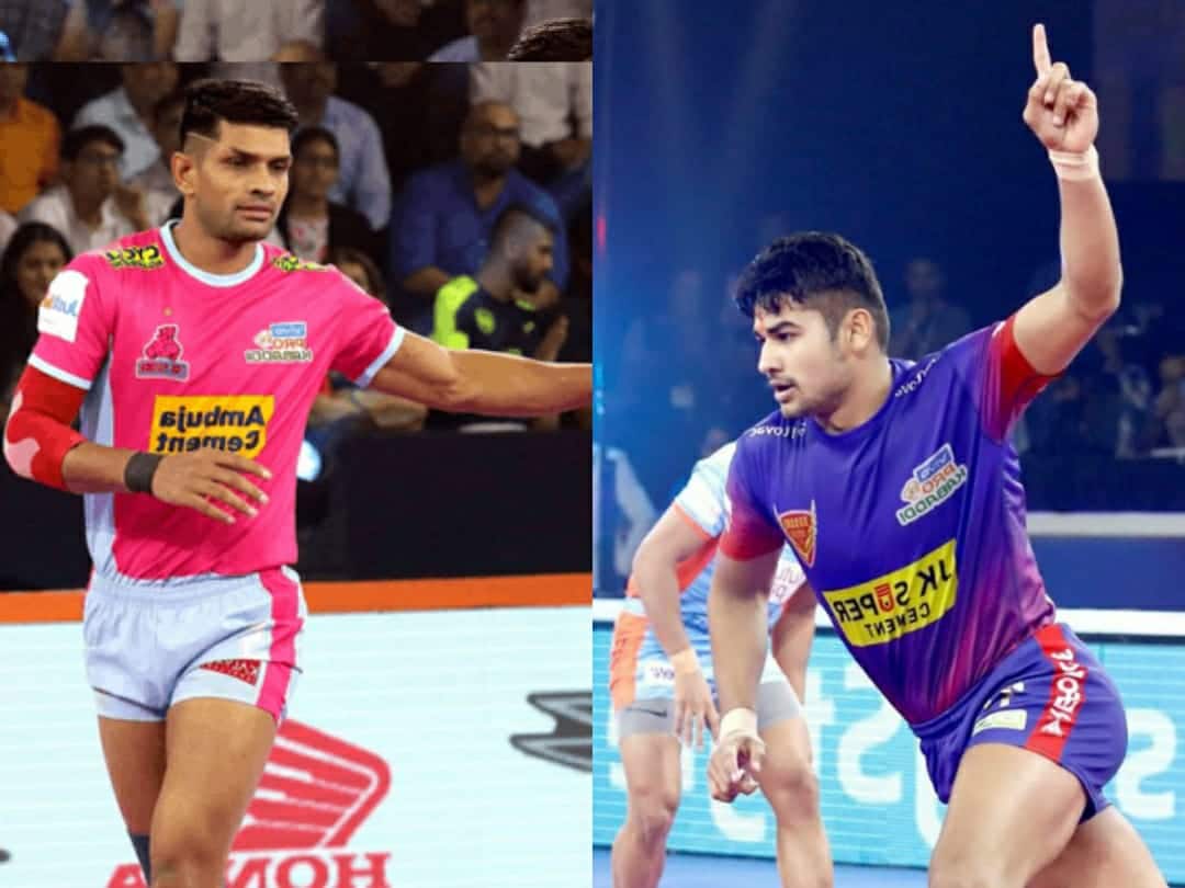 pro kabaddi league sports season 8 jaipur pink panthers vs dabang delhi kc head to head key players to watch naveen kumar arjun deshawal deepak hooda pkl8 Pro Kabaddi League 2021-22: इस सीजन के सबसे बड़े दो रेडर आज रात होंगे आमने-सामने, जब दबंग दिल्ली और जयपुर पिंक पैंथर्स मैट पर उतरेंगी