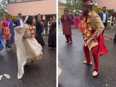 Watch: दुल्हन को दूल्हा दिखा रहा था डांस स्टेप्स, अचानक दुल्हन ने उतारी चप्पल और किया ये काम
