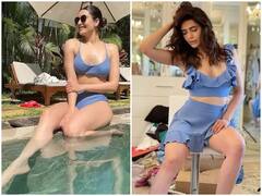 Karishma Tanna Photo: લગ્ન પહેલા બ્લૂ બિકિનીમા કરિશ્મા તન્નાએ ઠંડીમાં લગાવી આગ, જુઓ તસવીરો