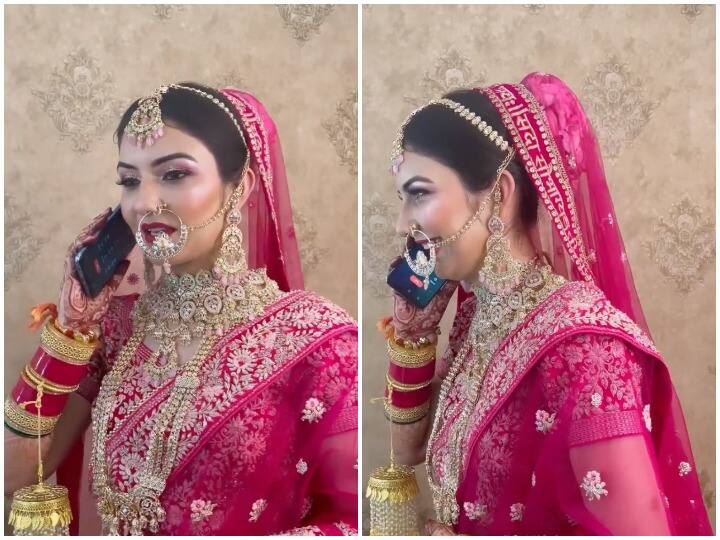 Watch: दुल्हन ने पंडित जी को फोन पर दिए अनोखे इंस्ट्रक्शन, ये करने को कहा... Bride call pandit ji to do fast wedding rituals see full video Watch: दुल्हन ने पंडित जी को फोन पर दिए अनोखे इंस्ट्रक्शन, ये करने को कहा...