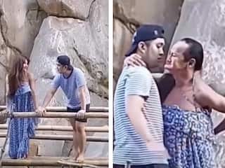 Watch : लड़की को गले लगा करने वाला था प्यार का इजहार, लेकिन 'बनवाटी जुल्फों' में 'उलझा' दिल और हुआ ये...