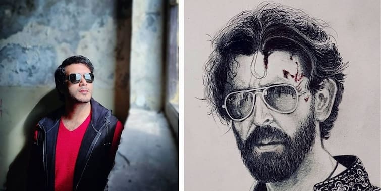 Abhishek Bose on Hrithik: Abhishek Bose sketches Hrithik Roshan on His birthday Abhishek Bose on Hrithik: 'ঈশ্বর'-এর জন্মদিনে হাতে আঁকা উপহার অভিষেকের, প্রশংসায় পঞ্চমুখ টেলি দুনিয়া