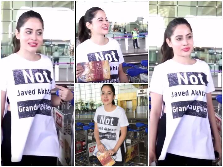 Urfi Javed Spotted In Quirky 'Not Javed Akhtar's Granddaughter' T-Shirt, Carries Bhagavad Gita- Watch Video Urfi Javed Spotted In Quirky 'Not Javed Akhtar's Granddaughter' T-Shirt, Carries Bhagavad Gita- Watch Video