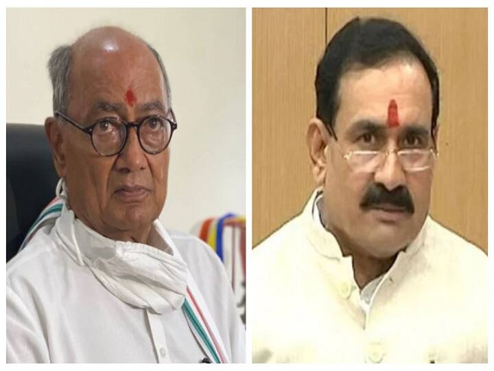 Madhya Pradesh Narottam Mishra attacks on Digvijaya Singh over governor mangubhai patel for wearing BJP dupatta Narottam Mishra on Digvijaya Singh: राज्यपाल ने पहना था बीजेपी का दुपट्टा, दिग्विजय सिंह ने साधा निशाना तो नरोत्तम मिश्रा ने दिया ये जवाब