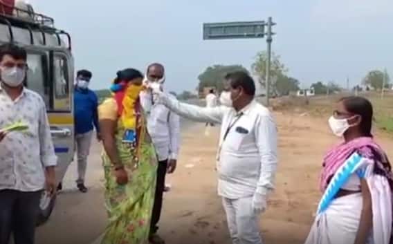 ABP Desam Effect:Maharastra నుంచి వస్తున్న ప్రజలకు సాలురా చెక్ పోస్ట్ వద్ద కరోనా పరీక్షలు