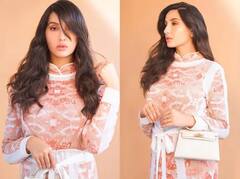 Nora Fatehi Photos: ਨੋਰਾ ਫਤੇਹੀ ਨੇ ਓਰੇਂਜ-ਵਾਇਟ ਡਰੈੱਸ 'ਚ ਸ਼ੇਅਰ ਕੀਤੀਆਂ ਤਸਵੀਰਾਂ