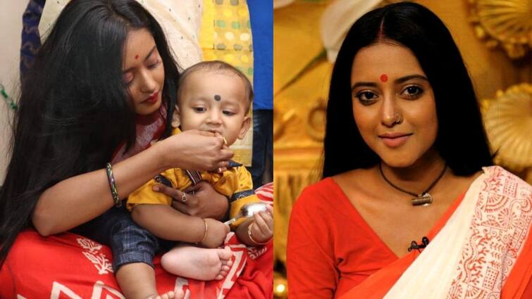 Shruti Das: Shruti Das shares 'Mimibhat' pictures of her relative, share photos on social media Shruti Das: 'মা-মাসিরাই তো শিশুদের খাওয়ায়, তাহলে মামাভাত কেন?' বোনপোর মুখেভাত দিয়ে প্রশ্ন শ্রুতির