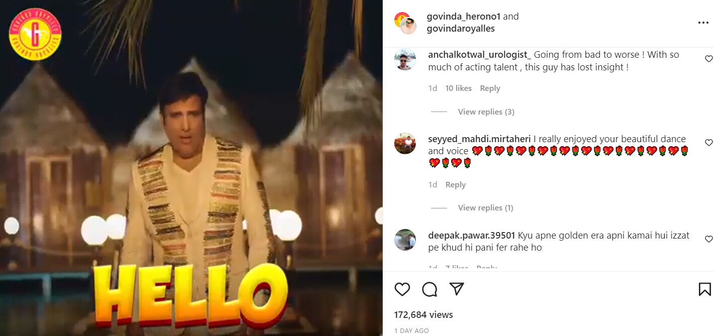 Govinda Gets Brutally Trolled For His New 'Cringe' Music Video, Netizens Say 'Embarrassing To Watch