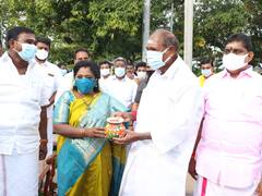 புதுச்சேரி ஆளுநர் மாளிகையில் பொங்கல் விழா கொண்டாட்டம்