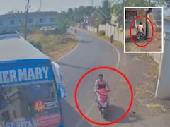 వీడియో: యముడు లీవ్‌లో ఉంటే ఇంతే.. జెట్ స్పీడ్‌తో బస్సు మీదకు దూసుకొచ్చాడు, కానీ..