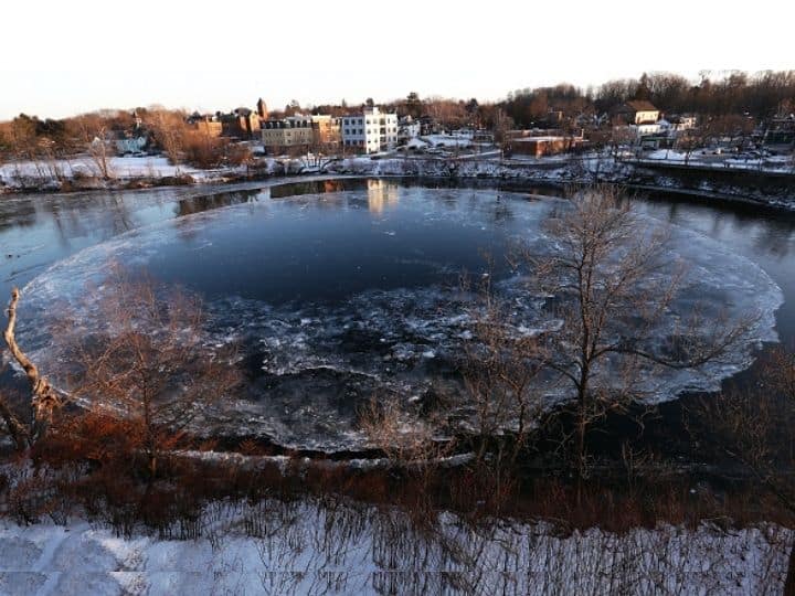 Rotating Ice Disk Is Back in US River in Maine After 2 Years, Photos Surface Giant Rotating Ice Disk In US River Is Back After 2 Years, Photos Surface