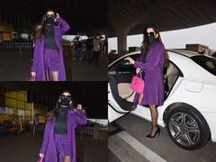 Nora Fatehi Airport Look: पर्पल ड्रेस में एयरपोर्ट पर स्पॉट हुईं नोरा फतेही, दिखाया ग्लैमरस अवतार