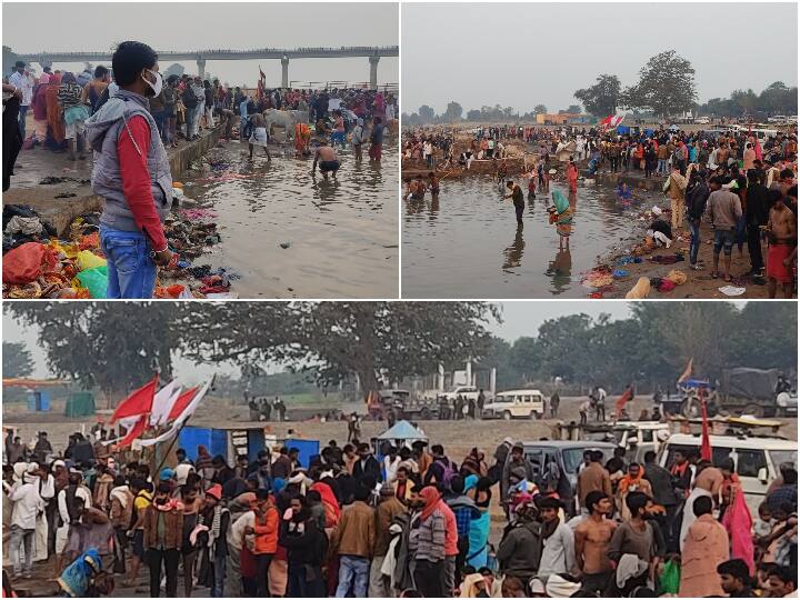 कोरोना संक्रमण की तीसरी लहर का प्रसार तेजी से हो रहा है. संक्रमित मरीजो के आंकड़े लगातार सामने आ रहे है. वहीं शासन स्तर पर भले ही संक्रमण को लेकर चिंता जताई जा रही हो लेकिन बावजूद इसके धार्मिक एवं अन्य आयोजनों में लोगो की भीड़ किसी न किसी बहाने जुटती नजर आ रही है. मकर संक्रांति के पर्व पर भी लोगो की आस्था कोरोना पर भारी नजर आई. सुबह से नर्मदा घाटो पर बड़ी संख्या में लोगो ने पहुंचकर स्नान किया.