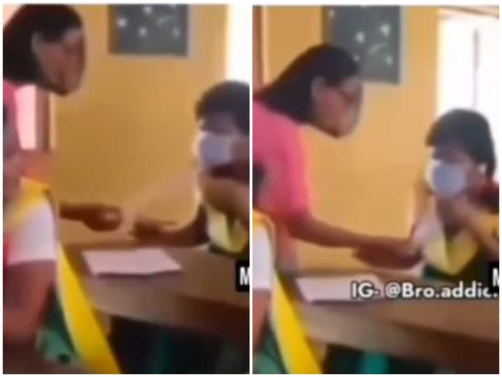 Student use mask to hide cheating paper in exams teacher goes badly shocked Trending video Watch: बच्चे ने ऐसी जगह रखी चिट कोई सोच भी नहीं सकता, देखकर मैडम की हो गई ये हालत