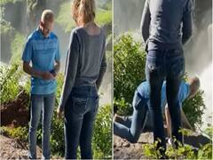 Watch: खाई के किनारे खड़े होकर गर्लफ्रेंड को प्रपोज करने जा रहा था शख्स, पैर फिसला और...