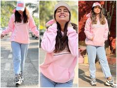 Hina Khan Photos: मुंबई की सड़कों पर हिना खान ने कैजुअल लुक में कुछ यूं कराया फोटोशूट, दिलकश अदाएं देख उड़े फैंस के होश