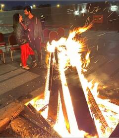 Katrina Lohri Photos : કેટરિના-વિકી કૌશલે કેવી રીતે ઉજવી પહેલી લોહરી, જુઓ તસવીરો