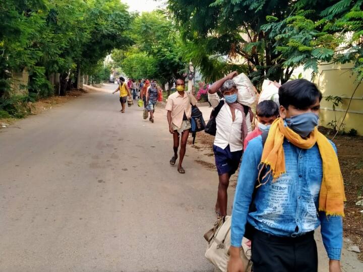 Bastar fear of lockdown started hounting workers of Bastar workers returning to their home ANN Bastar Coronavirus News: बस्तर में मजदूरों को सताने लगा लॉकडाउन का डर, अपने घर लौट रहे पड़ोसी राज्यों के श्रमिक